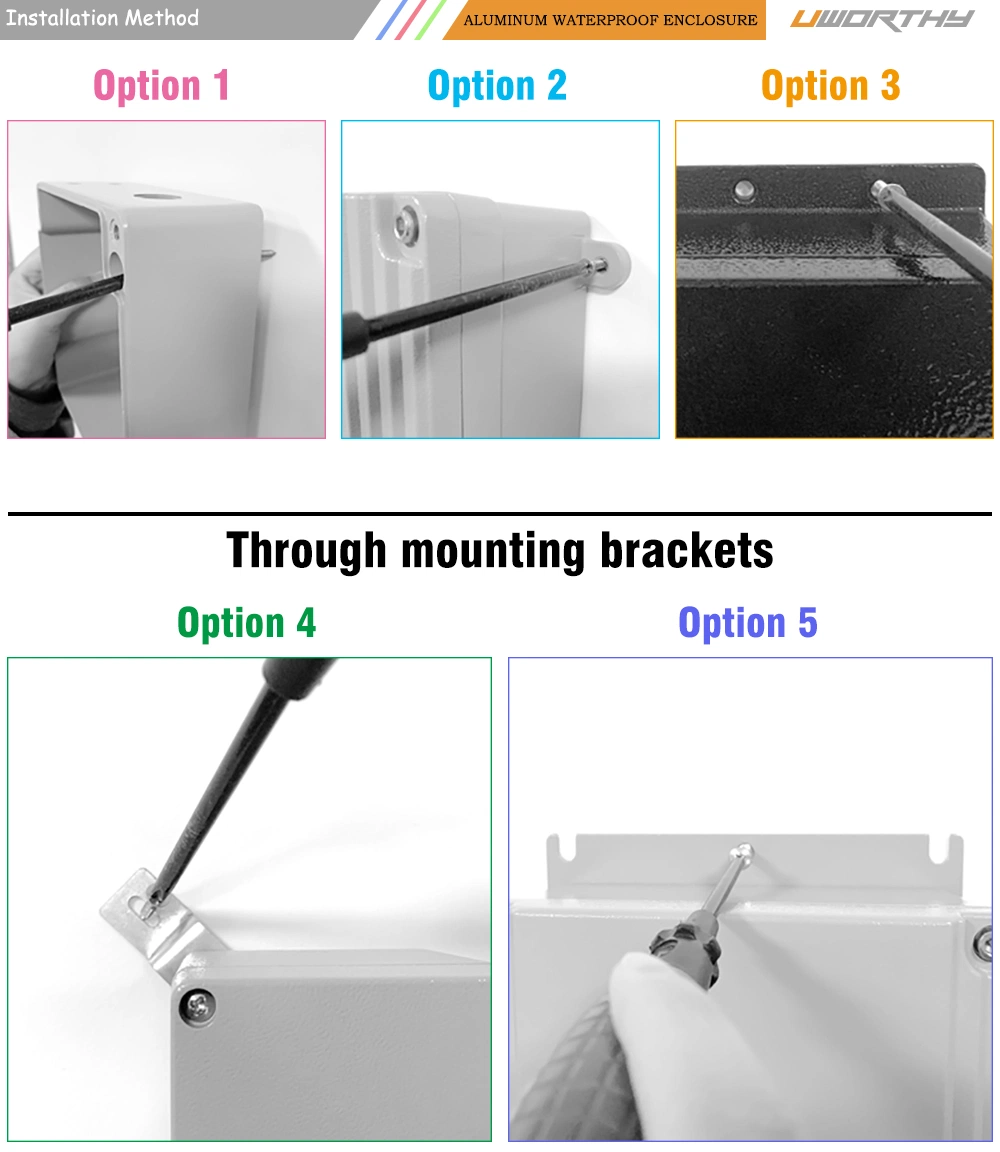 200X130X78 mm Waterproof IP65 Hot Sale Black Aluminum Electronic Enclosure Junction Box