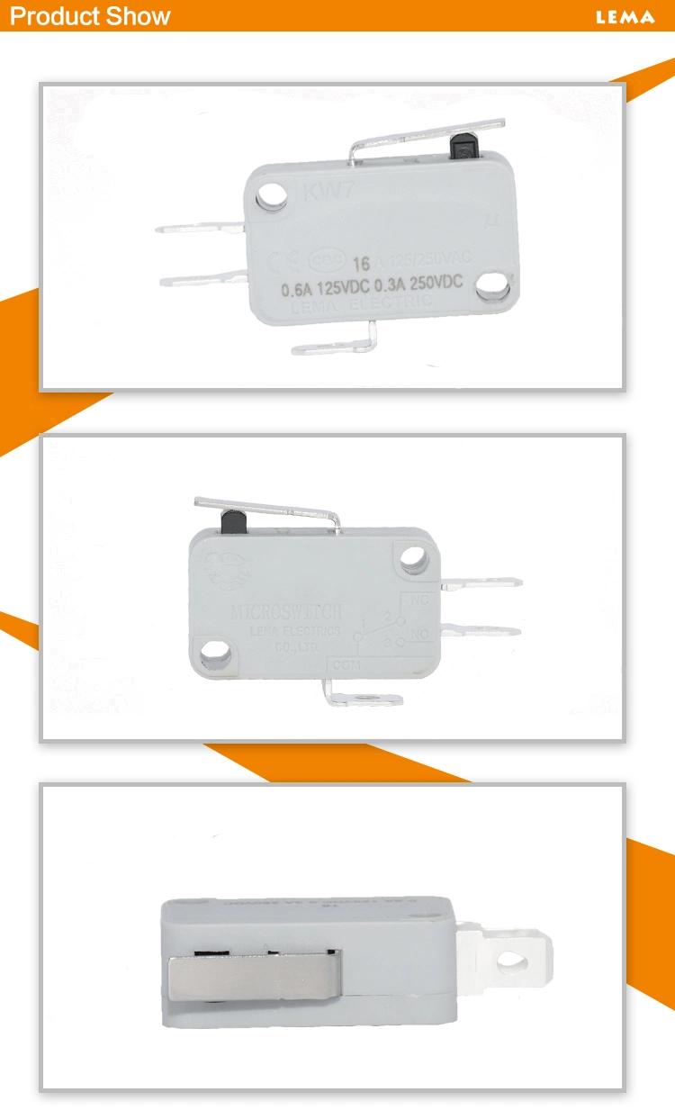 Kw7-11 Short Lever Lema Factory Supply Quick Connect Terminal Micro Switch