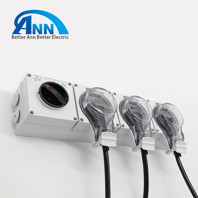 IP66 Germany Style 250V 16A Waterproof Industrial Wall Switch Sockets