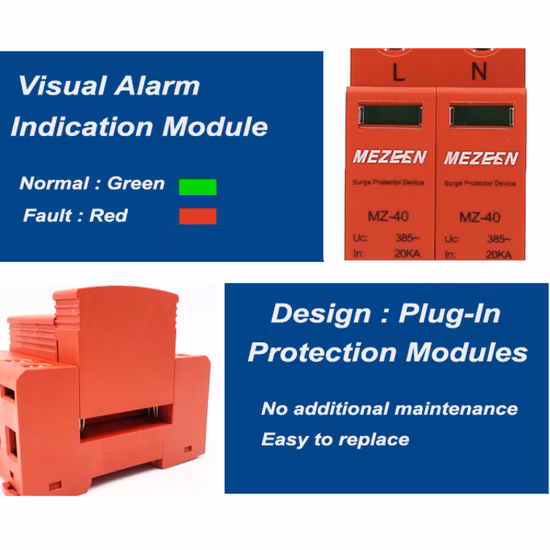 275 В, 385 В, 420 В переменного тока, 2p, ограничитель перенапряжения, защитное устройство SPD