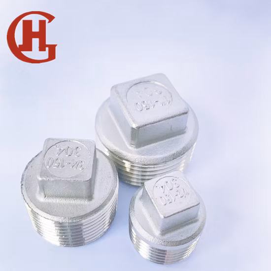Промышленная квадратная пробка с резьбой из нержавеющей стали 304
